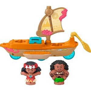 Fisher-Price Little People  Disney Princess Moana Toys Moana & Maui S Canoe NEW